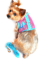 Under The Sea Flip Flop Cool Mesh Harness Vest and matching Leash Set