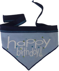 Happy Birthday (Boy) Jeweled Bandana Scarf in Blue