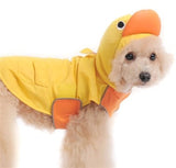 Yellow Duckie Duck Themed Raincoat for Dogs