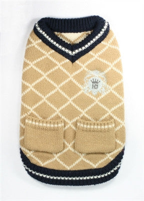 dog argyle sweater vest