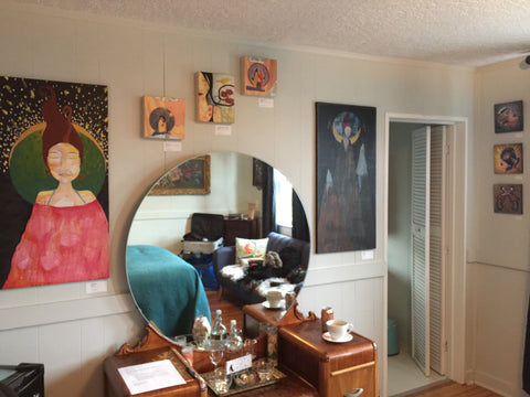 Artist Lea K. Tawd's art at the Starry Night Inn Oregon 