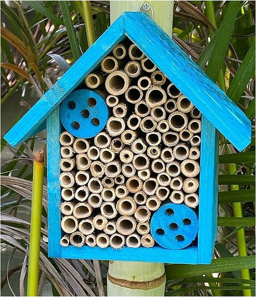 Jashem Bee Hive Natural Bamboo Tubes Mason Bee House Handmade Small Insect House Garden Bug Hotel 