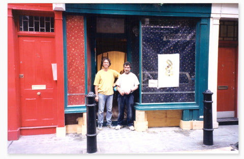 Florence and Shaun outside our shop in Newburgh Street