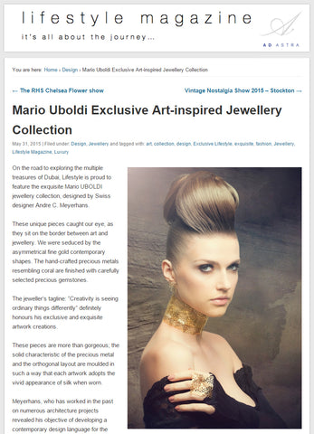 London's Ad Astra Magazine features Mario Uboldi