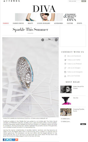 DIVA magazine features a ring from the Penrose Collection
