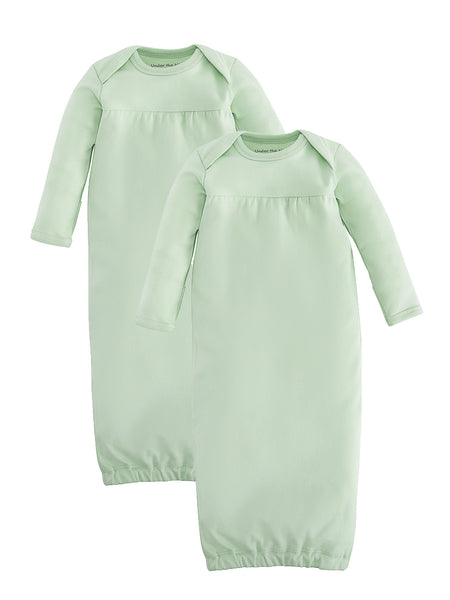 green baby gown