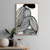 Black And White Abstract Striped Woman