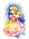 Plakat av prinsessen fra Super Mario
