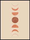Abstract Moon Cycle Poster - Plakatbar.no