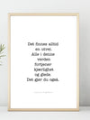 Alle i denne verden fortjener kjærlighet og glede - Plakat med sitat fra Maud Angelica - Plakatbar.no