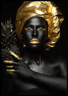 Black gold ananas poster - Plakatbar.no