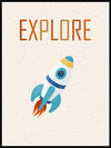 Explore - Lys Romplakat - Plakatbar.no