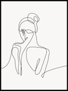 Female Nude Line Art - Poster - Plakatbar.no