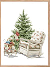 Godstol foran juletreet 02 - juleplakat - Plakatbar.no