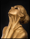 Golden Woman's Face. Art concept Poster - Plakatbar.no