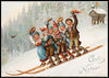 "Humoristiske julekort 1" av Wilhelm Larsen - plakat eller lerret - Plakatbar.no