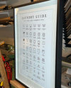 Laundry Care Label Symbols - Hvit Poster til vaskerommet - Plakatbar.no