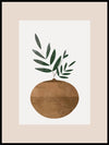 Leaf & Vase Abstract Poster - Plakatbar.no