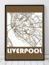 Liverpool byplakat - brun - Plakatbar.no