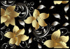 Luxury Gold and silver Flowers Poster - Plakatbar.no