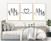 Mr & Mrs - 3 stilfulle plakater - Plakatbar.no