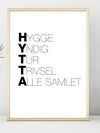 Ordplakat til hytta - Plakatbar.no