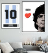 Plakat av Diego Maradona - med hjerte - Plakatbar.no