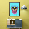 Pop Art Skull With Glasses- Pop Artposter