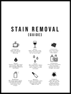 Stain Removal Poster - Hvit - Plakatbar.no