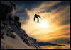 Sunset snowboarding poster - Plakatbar.no