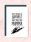 Superhelt Mamma kort - Plakatbar.no