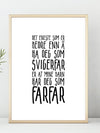 Svigerfar og Farfar Plakat. Mer populær blir du ikke! - Plakatbar.no