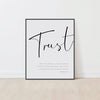 Trust - Typografiplakat - Plakatbar.no