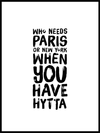 Valgfritt stedsnavn - Who needs Paris - Artig plakat - Plakatbar.no