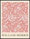 William Morris - red flowers poster - Plakatbar.no