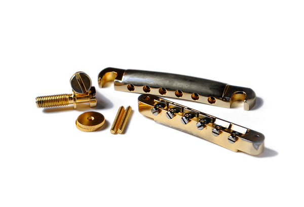 Bridge and Tailpiece Set for Gibson Vintage or Historic Models • ABR-1 •  NOS or LIX Patina Gold