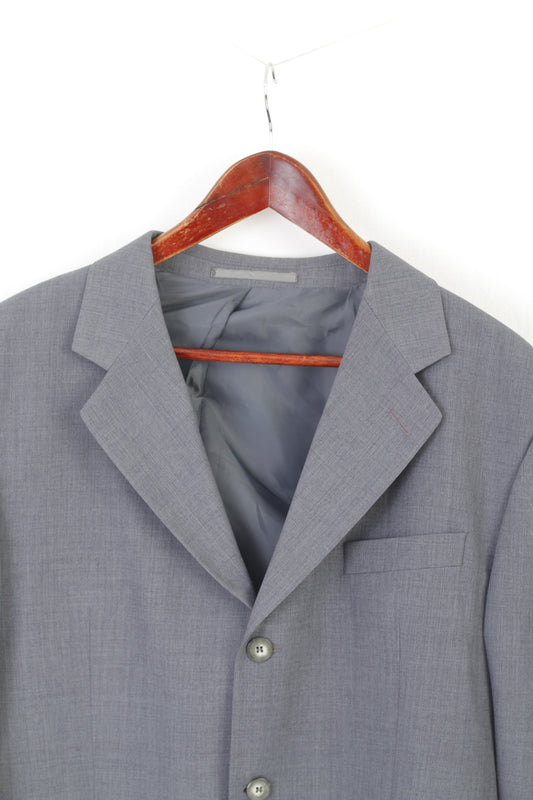 Coxmoore Men 42 Blazer Grey Wool Vintage Single Breasted Jacket