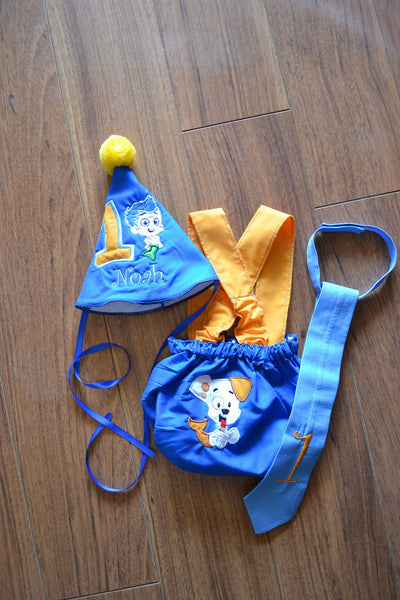 bubble guppies 1st birthday outfit for boy