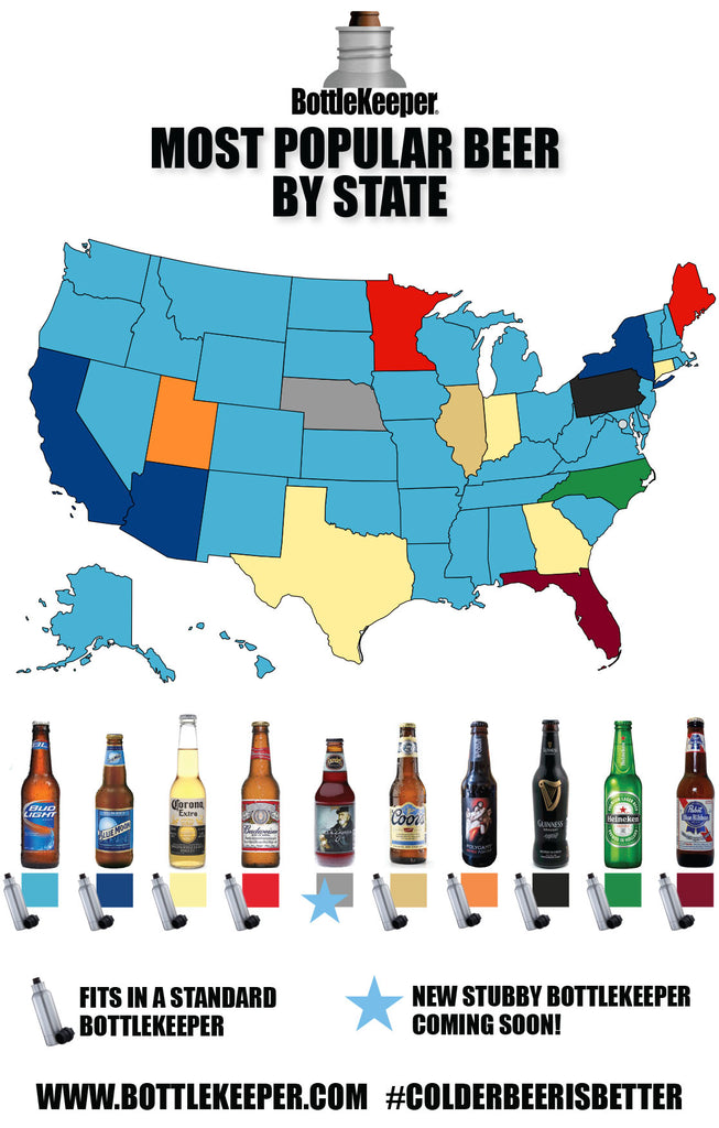 The Most Popular Beer By State Bottlekeeper®