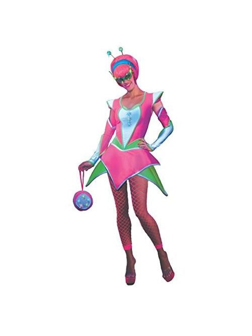 Women's Rave Girl Alien Costume.