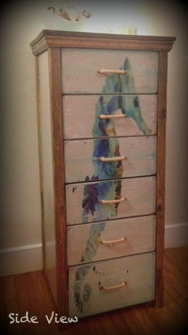 Watercolor Seahorse Chest