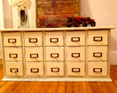 front view of primitive index cabinet