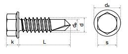 Hex Head Flange Self Drilling Screw