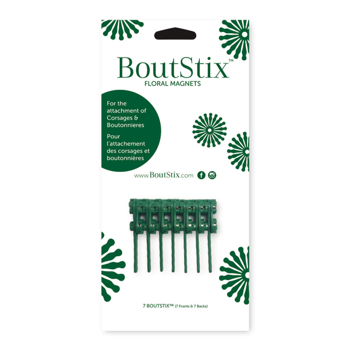 Boutstix Floral Magnets 2012 Corsages & Boutonnieres Set of 7 Front & Back for sale online
