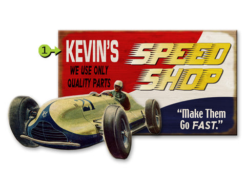 Yellow Race Car (Wood Only) Wood 28x48
