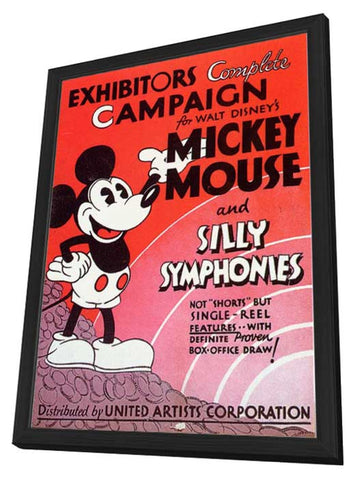 Mickey Mouse and Silly Symphonies 11 x 17 Movie Poster - Style A - in Deluxe Wood Frame