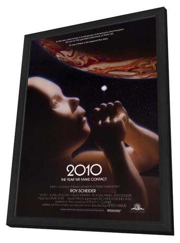 2010: The Year We Make Contact 27 x 40 Movie Poster - Style A - in Deluxe Wood Frame