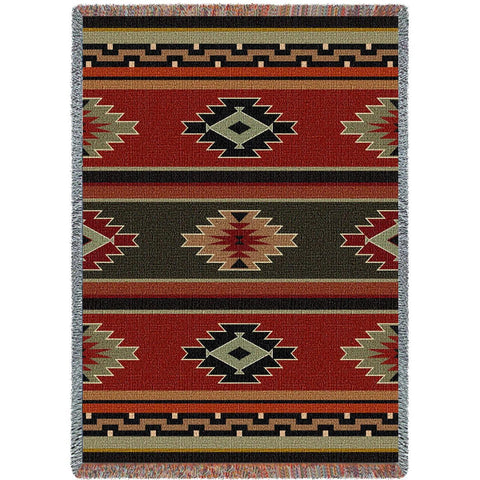 Southwest Sampler Red and Green Blanket