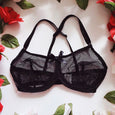 Sasha Bra - Black Fishnet