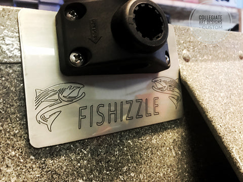 Fishizzle Boat Pole Holder Plate